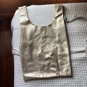 Baggu gold leather bag